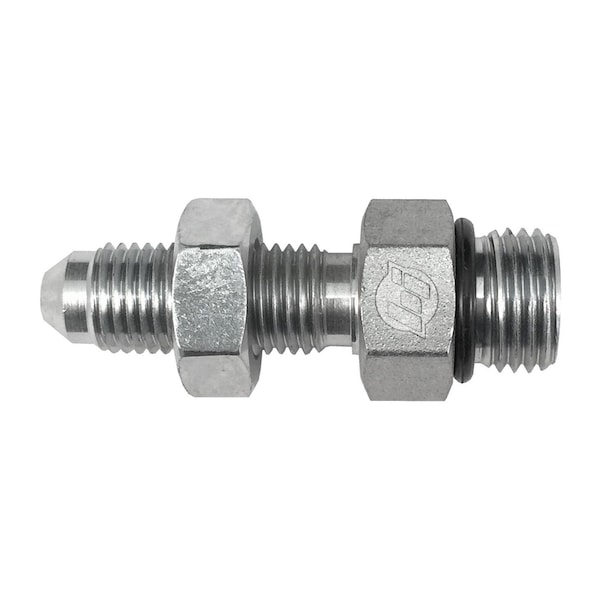 Brennan Industries 08MORB-08MJ Blkhd Straight With Lock Nut 2764-LN-08-08-O - main